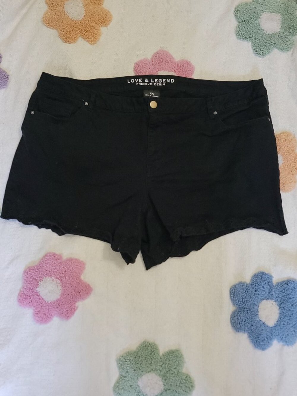 Love & Legend Black Jean Shorts